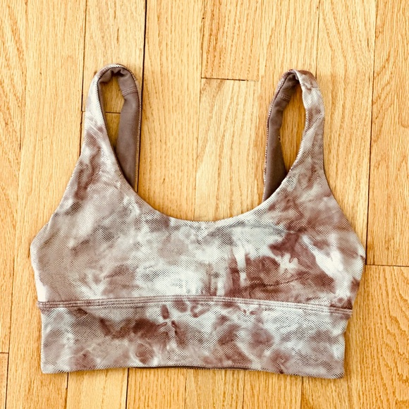 lululemon athletica Tops - Lululemon Align Bra Shine Diamond Dye Misty Shell Cacao Diffuse Dot Foil Size 4